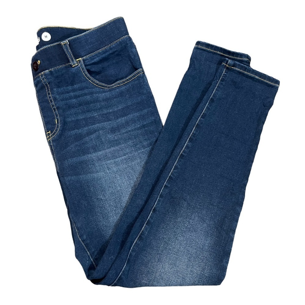Betabrand Dark Wash High Rise Pull On Skinny Jeans Size Medium - Picture 1 of 4